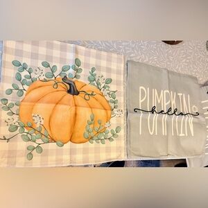 Harvest Pumpkin Decorative Holiday Pillow Cover - Orange